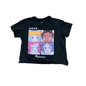 Disney Princess Anime Portrait Four Box Graphic T-Shirt Woman's XS Snow White